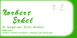 norbert erkel business card